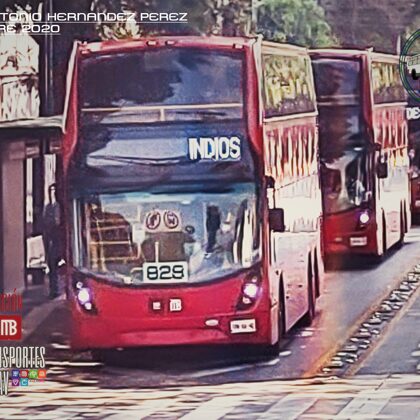 Trío de Alexander Dennis Enviro 500 en la Calz. de los Misterios en Línea 7