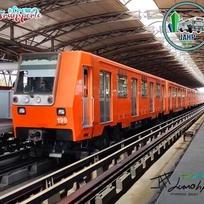 Alsthom MP-68R96 M.004 CONCARRIL NM-73 M.199 en San Lázaro Línea B