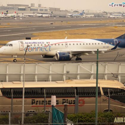 Embraer E190R Aeromexico e Irizar i8 Primera Plus-2645 en AICM