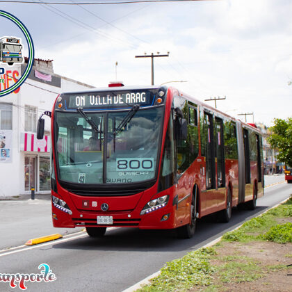 Mercedes Benz Busscar Urbanus Plus 5 CARSA-800 en Villa de Aragón Línea 6