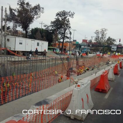 Línea 10 estación Santa Cruz Meyehulaco en obras