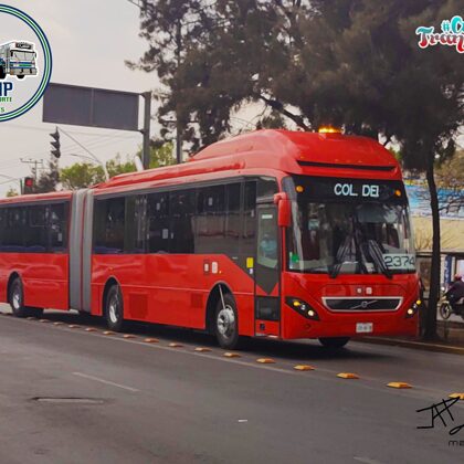 Volvo 7300 CTT-2374 entre CCH Oriente y Const. de Apatzingán Línea 2