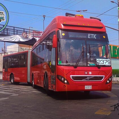 Volvo 7300 CTT-2379 en Rojo Gómez Línea 2