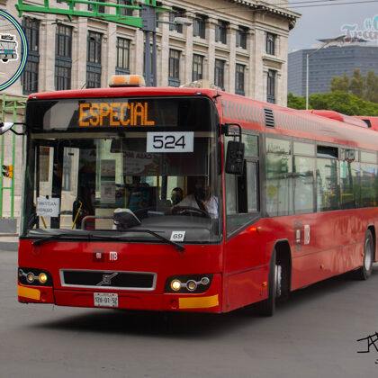 Volvo 7700 CCASA-524 en Bellas Artes Línea 4 Ruta Norte