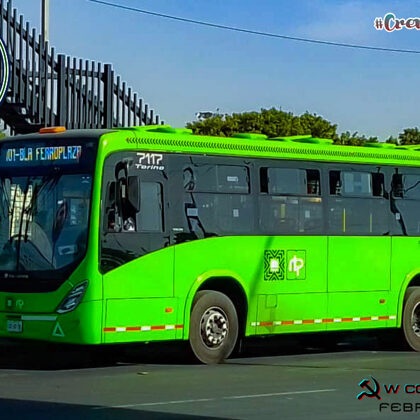 Volvo Marcopolo Torino 2020 7117 en Palacio de los Deportes